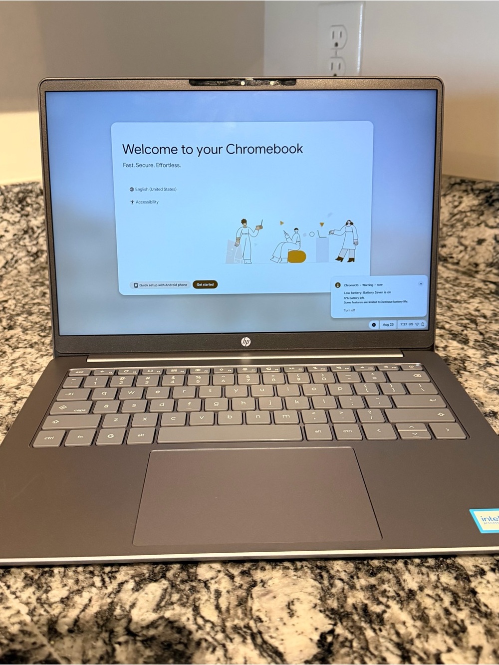 HP Chromebook Laptop in Dark Gray